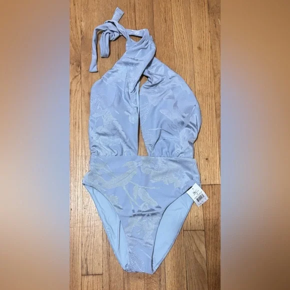 Wet Swimwear Luxe Yacht Carrie One Piece Swimsuit in Soft Blue